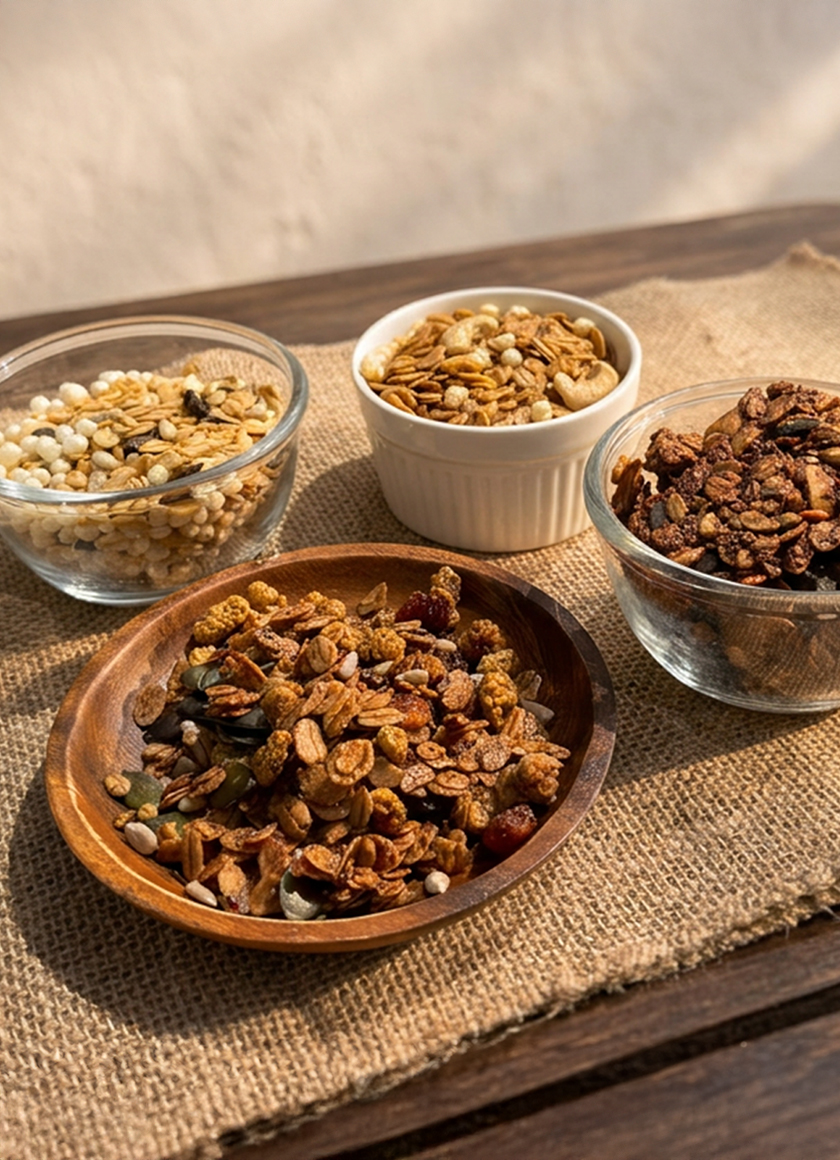 Snack mixes and granola product development by Well Krafted