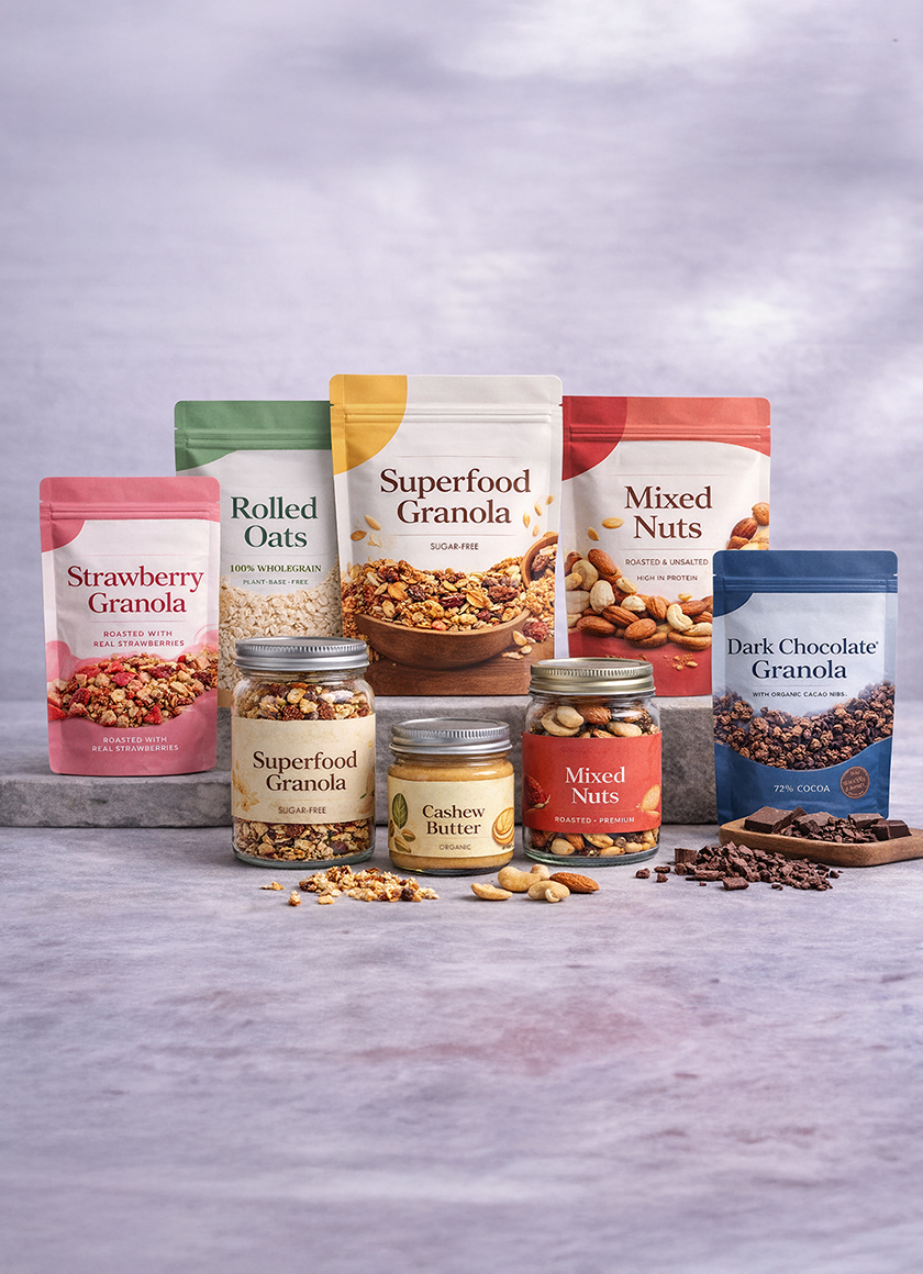 Retail ready snack products developed by Well Krafted